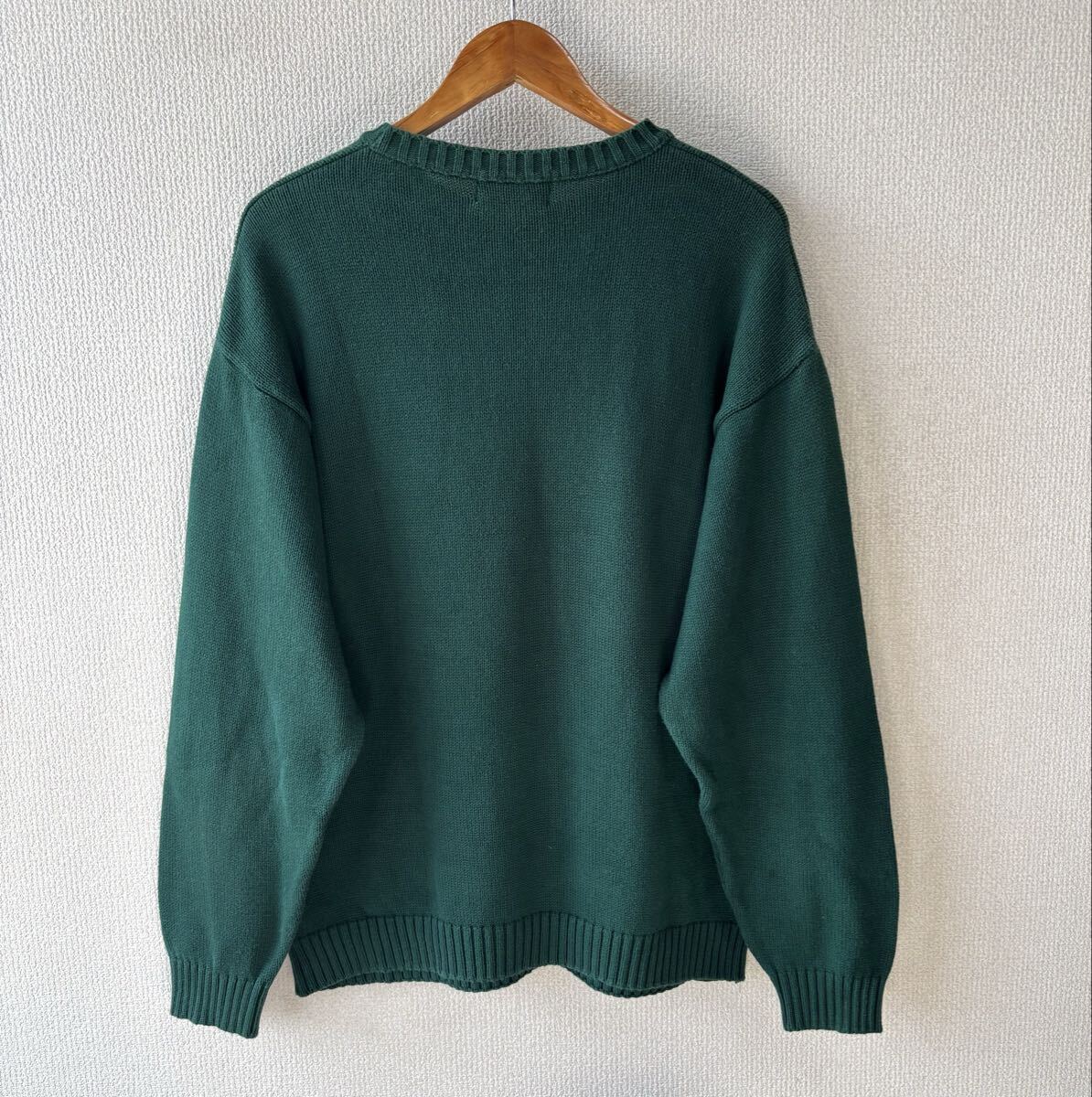 90s USA製 Eddie Bauer コットン ニット セーター XL アメリカ製 エディーバウアー _画像2