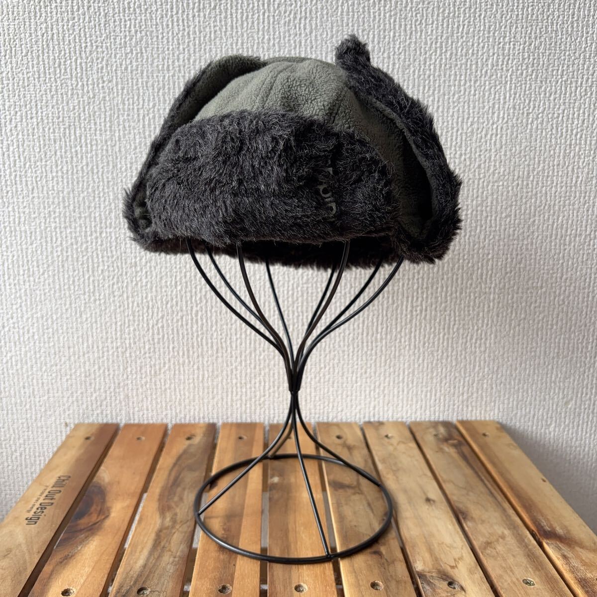 00s adidas フリース フライト キャップ アディダス 帽子 ボア_画像4