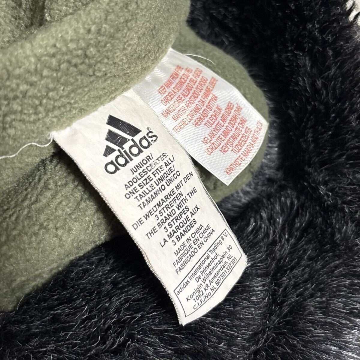 00s adidas フリース フライト キャップ アディダス 帽子 ボア_画像10