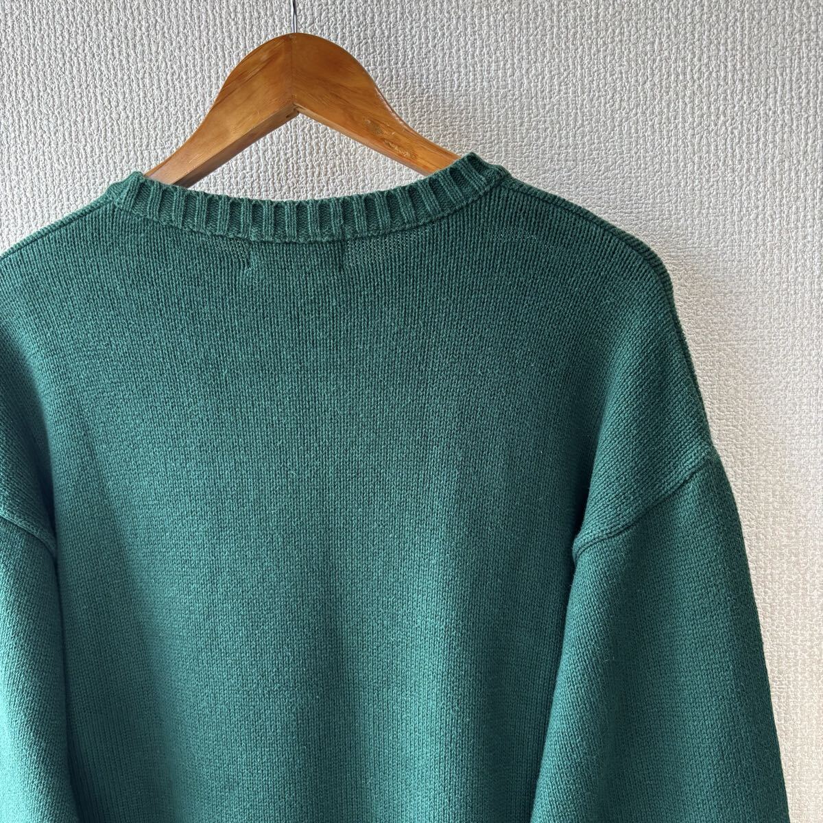 90s USA製 Eddie Bauer コットン ニット セーター XL アメリカ製 エディーバウアー _画像4