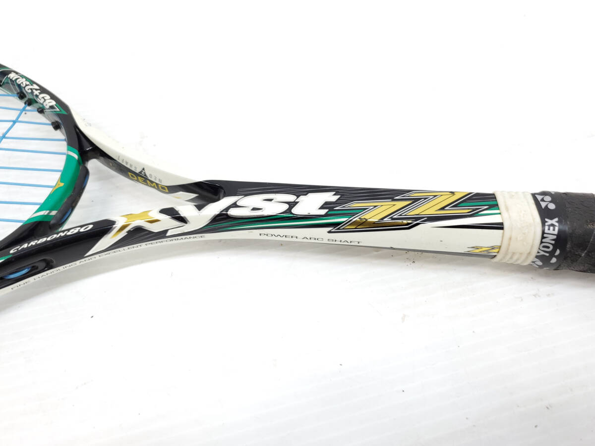 §　A12253　ミズノMIZUNO Xyst ZZ　軟式テニスラケット　スポーツ用品　CARABON80　使用感有　中古品_画像4