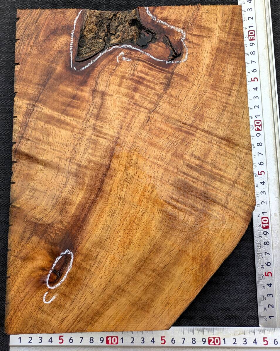 【希少美杢】ハワイアンコア◆KOA-259◆4A グレード◆カーリー杢◆ハワイ島直送◆送料無料 Hawaiian Koa 15厚x240幅x320長(zhǎng)mm