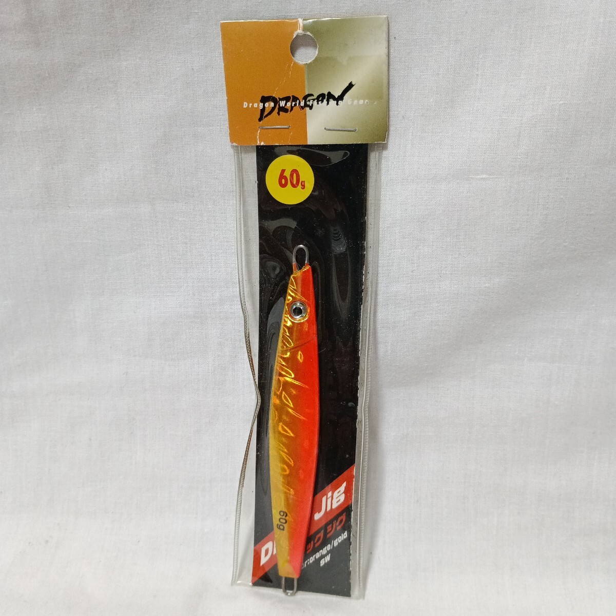 【未使用】 【未開封】 マルシン漁具 ドラッグジグ 60g オレンジゴールド 2個セット ドラゴン DRAGON_画像2