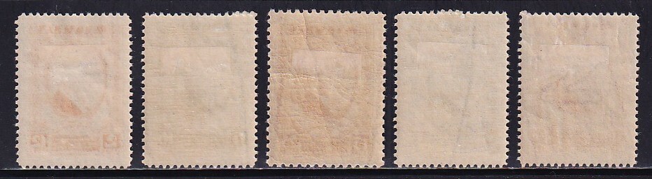 57la летящий a[ не использовался ]<[1928 SC#B29-B33 ( дополнительный золотой )ja лак * коричневый k стерео большой ....] 5 вид .>