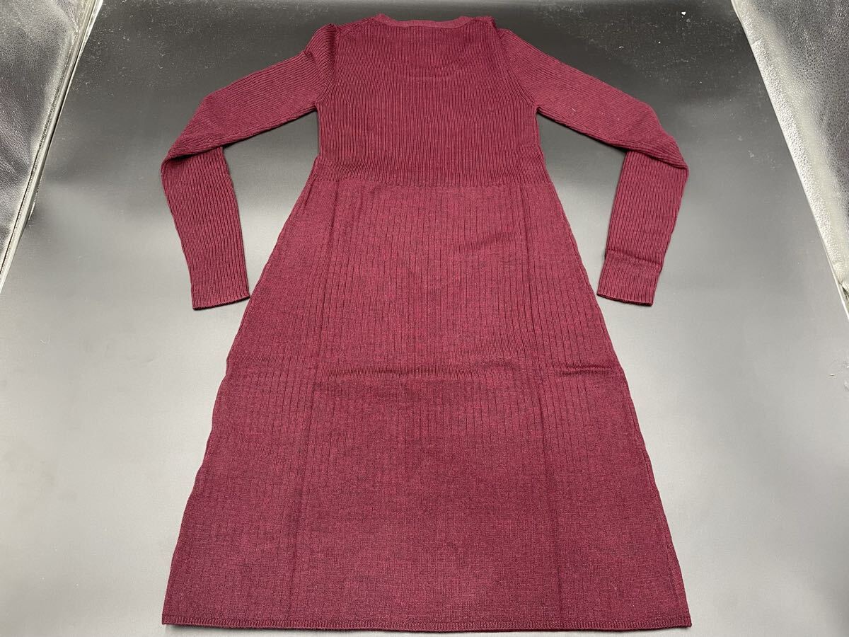 130【未使用・タグ付き・未検品】UNIQLO ユニクロ レディース エクストラファインメリノ クルーネック ドレス（長袖）サイズS _画像3