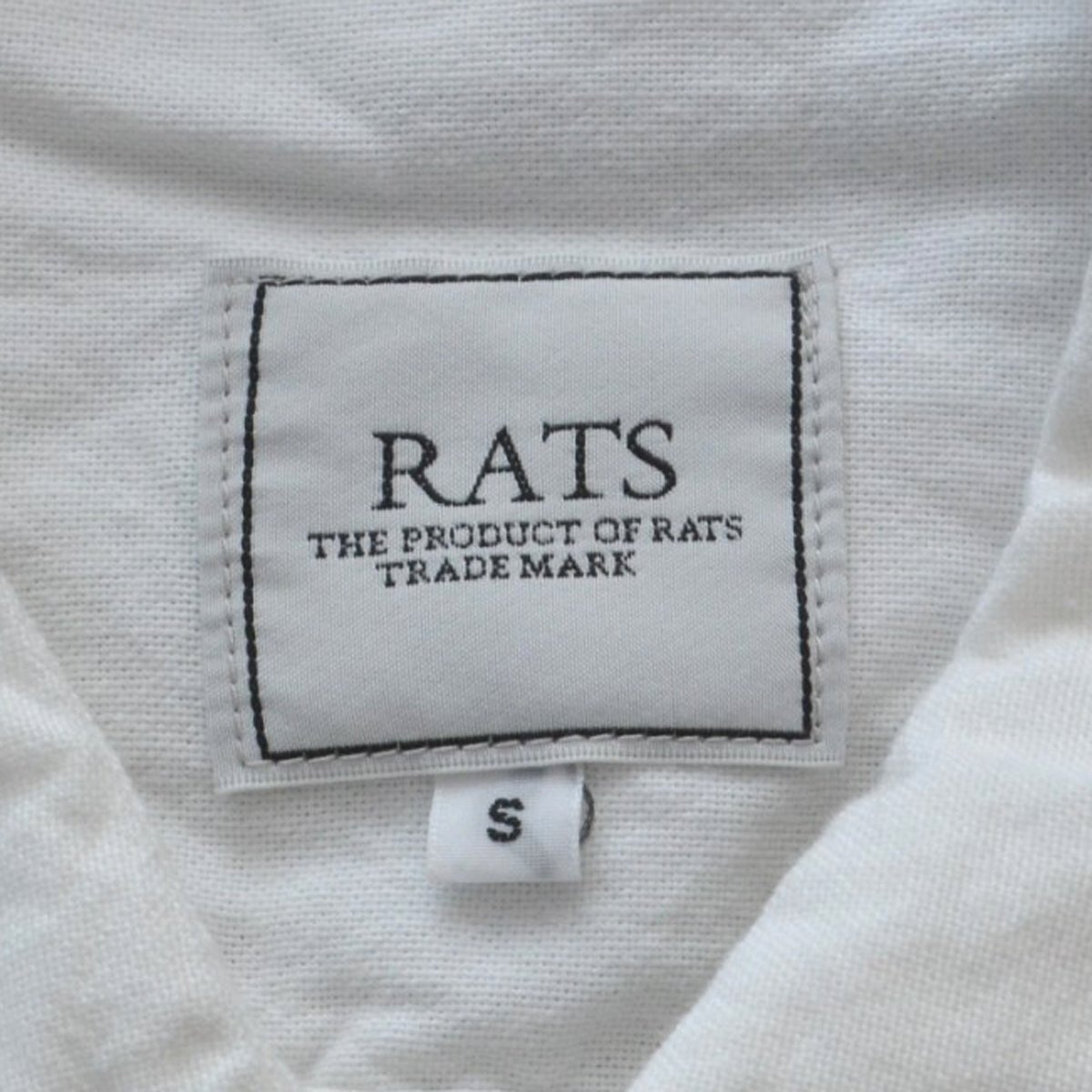 未使用 RATS ラッツ ◆PACTH OX WORK SHIRT 長袖 オックスフォードシャツ 定価23980円 19'RS-0204 Sサイズ ホワイト M048843_画像4