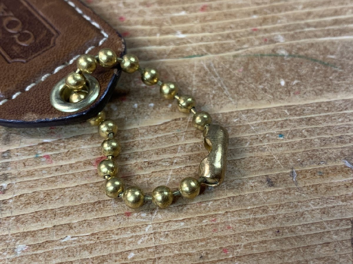 [WS-1705]COACH Coach кожа мяч цепь брелок для ключа сумка очарование общая длина примерно 10cm включение в покупку возможно [ тысяч иен рынок ]