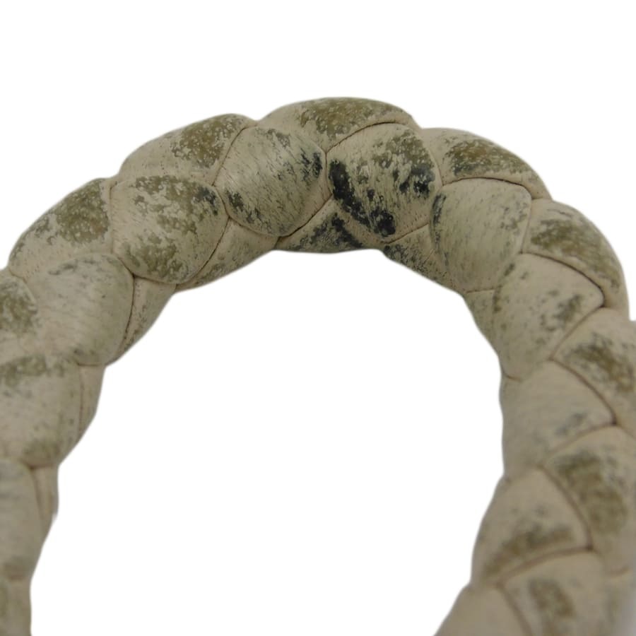 1円■ボッテガヴェネタ バッグチャーム グレー系 レザー イントレチャート BOTTEGA VENETA ■E.Bsr.zE-24_画像5