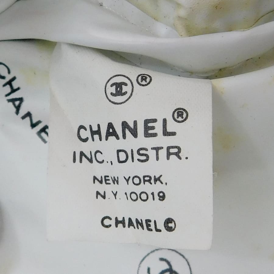 1円■シャネル ポーチ ブラック系×ホワイト系 キャンバス 小物入れ コスメ シンプル レディース CHANEL ■E.Bss.tI-07_画像8