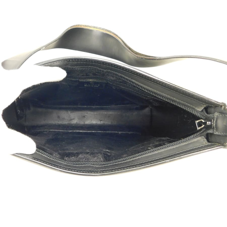 1円■グッチ ワンショルダーバッグ ブラック系 レザー Gロゴ レディース GUCCI ■E.Bgm.tI-02_画像7