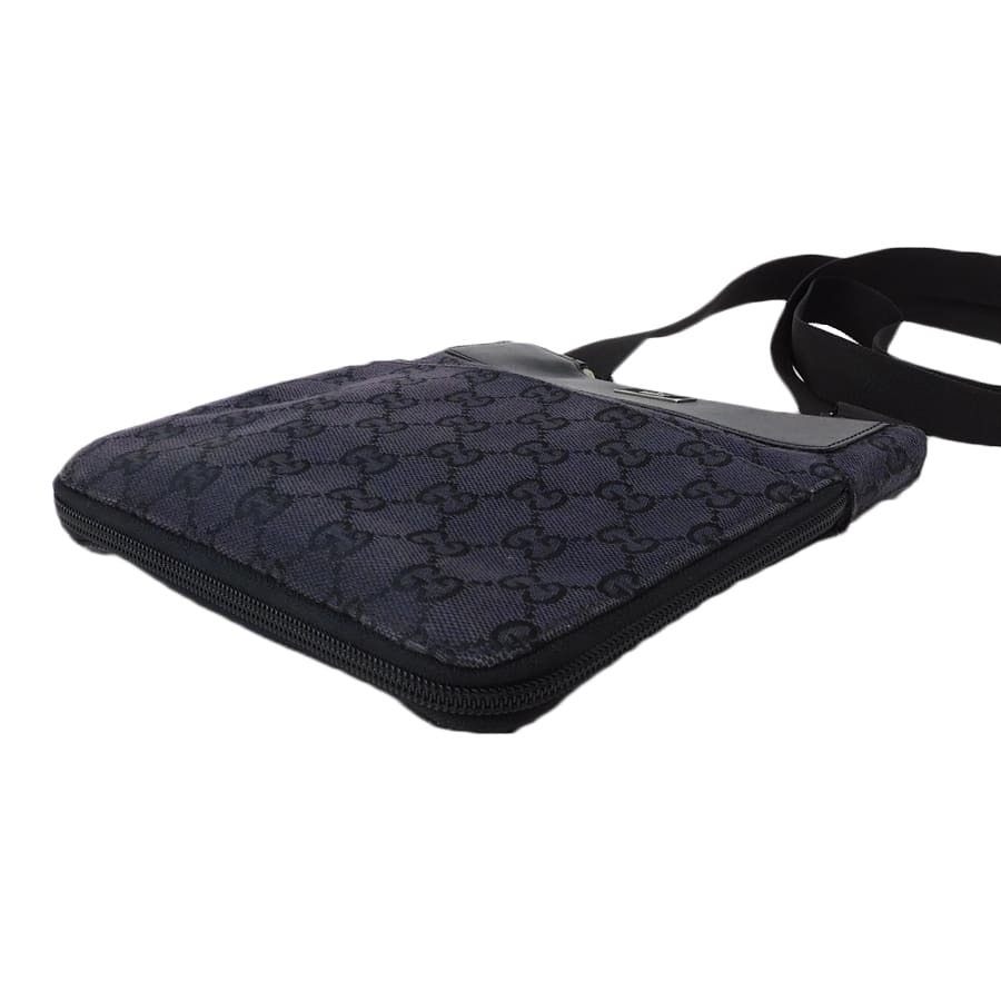 1円■極美品 グッチ ショルダーバッグ GGキャンバス ブラック系 キャンバス×レザー レディース GUCCI ■E.Bru.tI-07_画像6