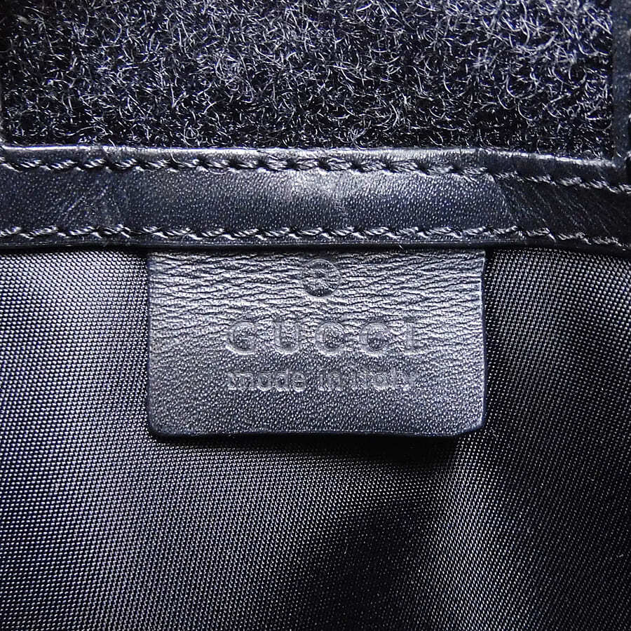 1円■極美品 グッチ ショルダーバッグ GGキャンバス ブラック系 キャンバス×レザー レディース GUCCI ■E.Bru.tI-07_画像9