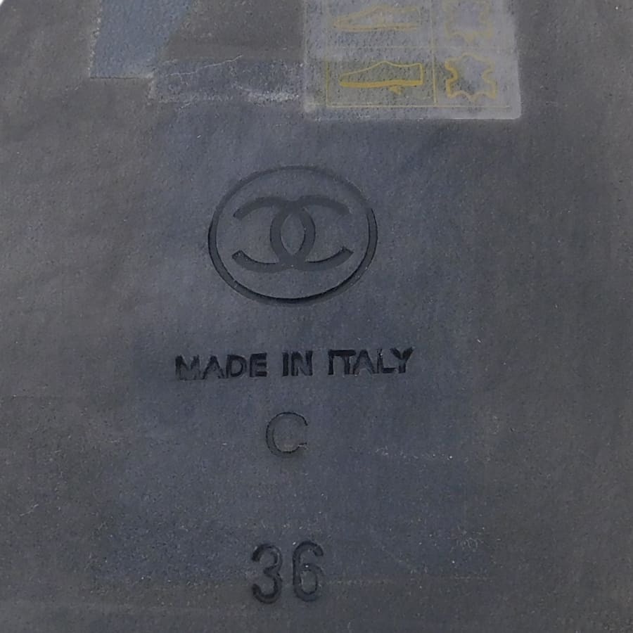 1円■シャネル ヒール ブラック×オレンジ系 エナメル ミュール お出掛け CHANEL ■E.Csp.dkn-21_画像7