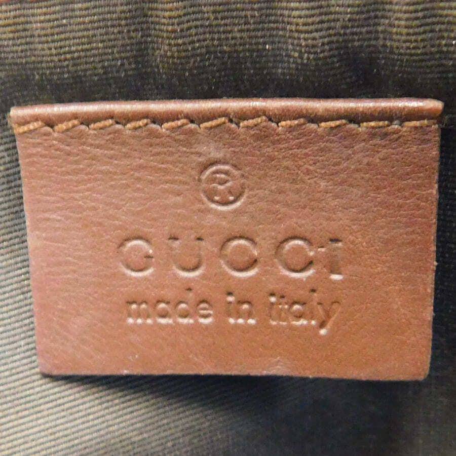 1円■グッチ ポーチ ブラウン系 キャンバス×レザー おしゃれ GUCCI ■E.Cse.tI-1_画像8