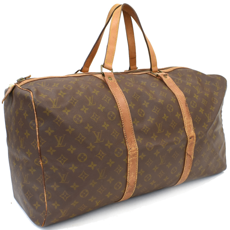 1円◆LOUIS VUITTON ルイヴィトン ボストンバッグ 旅行 トラベル サックスプール55 M41622 モノグラム ブラウン◆E.Csl.zE-02_画像1