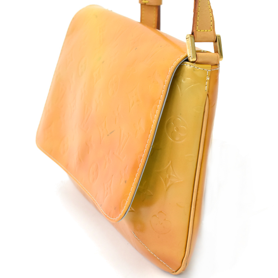 1円◆LOUIS VUITTON ルイヴィトン トンプソンストーリー ショルダー ヴェルニ エナメルレザー イエロー◆E.Bus.zE-02_画像2