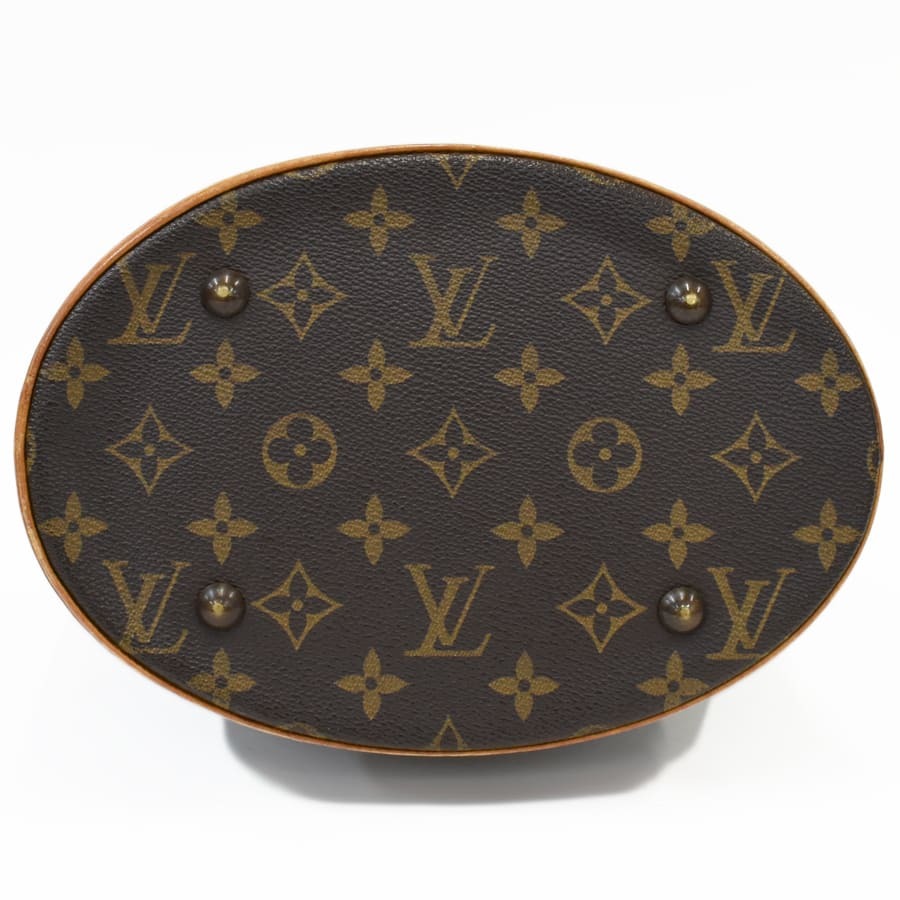 1円◆LOUIS VUITTON ルイヴィトン トートバッグ バケットPM M42238 モノグラム キャンバス×レザー ブラウン◆E.Cmp.tI-01_画像4