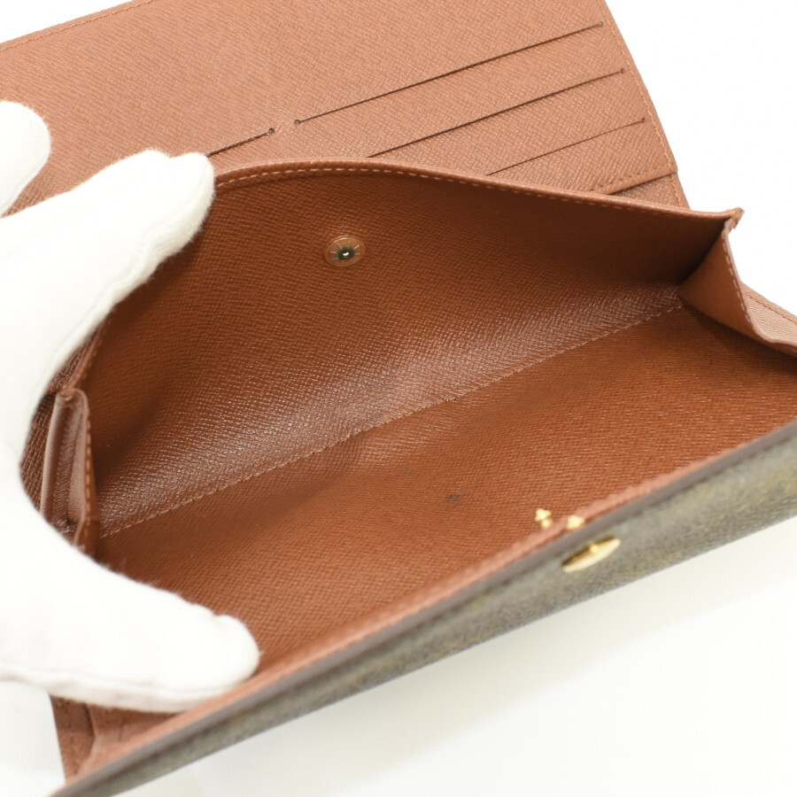 1円◆美品 LOUIS VUITTON ルイヴィトン ポルトフォイユインターナショナル 三つ折り長財布 M61217 モノグラム◆E.Cml.pS-30_画像7