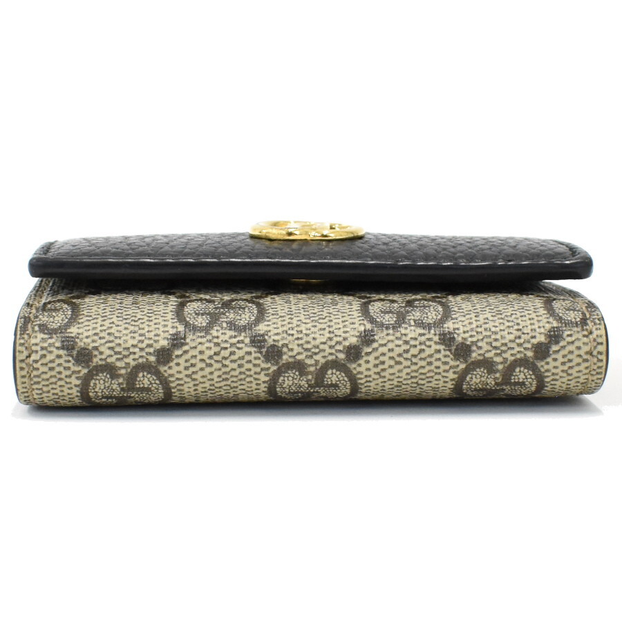 1円◆極美品 GUCCI グッチ 6連キーケース 456118 GGマーモント GGスプリーム PVC レザー ベージュ ブラウン◆E.Csm.zE-29_画像4