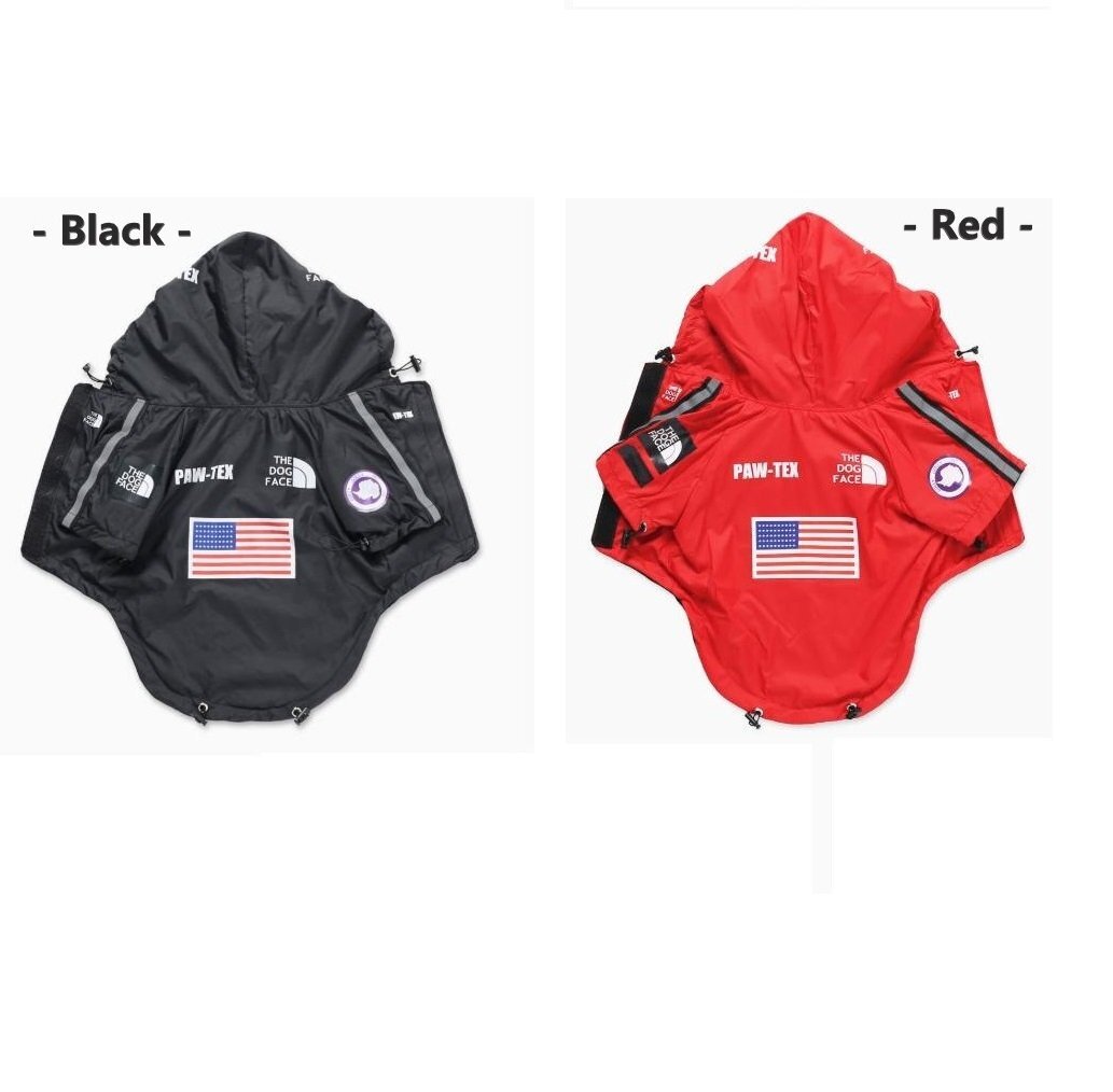 犬 レインコート ブラック 2XLサイズ カッパ ウィンドブレーカー 犬用 中型犬 反射 散歩 防水 撥水 雨具 ポンチョ 梅雨