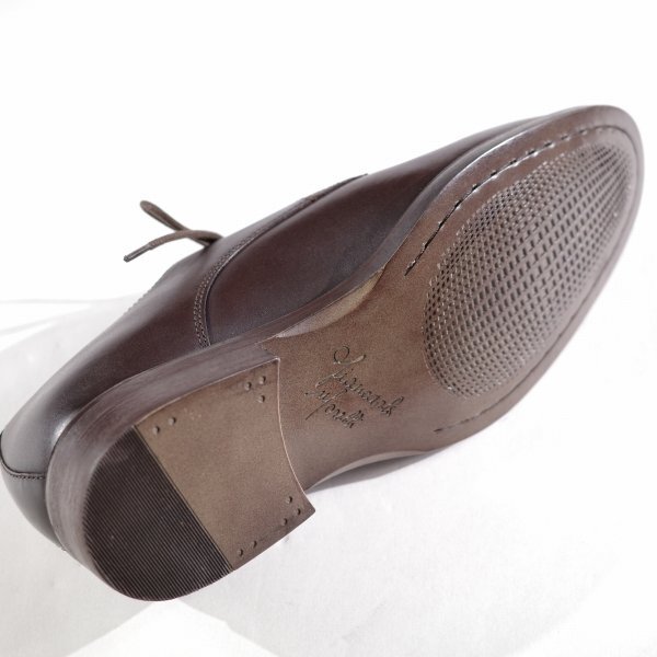 新品1円～★G.C.MORELLI GIANCARLO MORELLI ジャンカルロ モレリ メンズ 牛革 イタリアンレザー本革 シューズ 39 24.5cm 濃茶 ◆6475◆_画像8