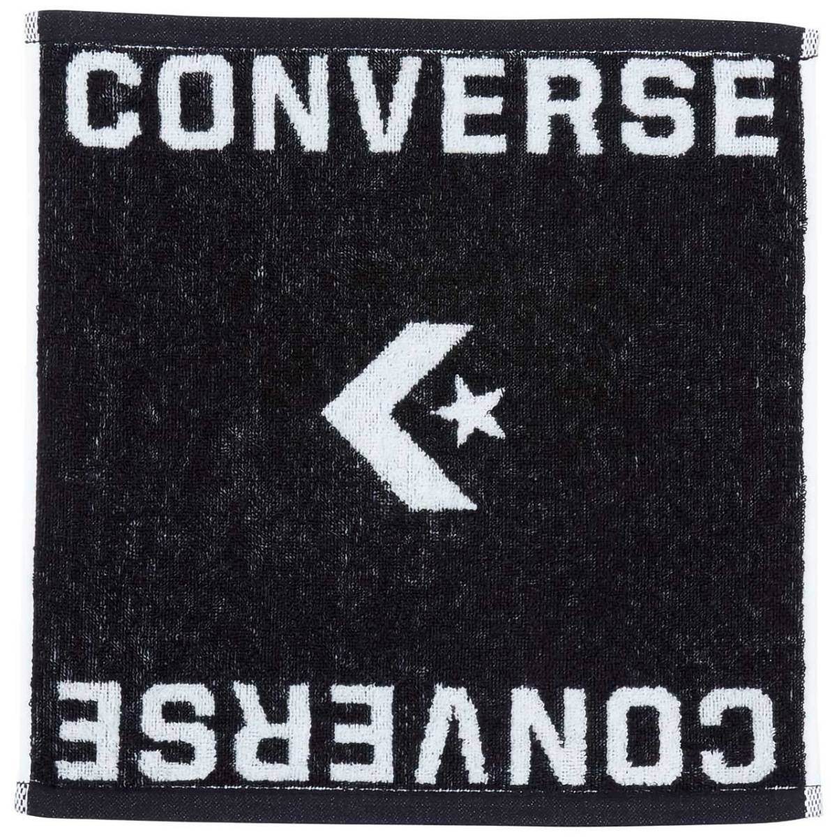 コンバース CONVERSE CB182902 スポーツタオル ジャガードハンドタオル ブラック/ホワイト　中古　_画像1