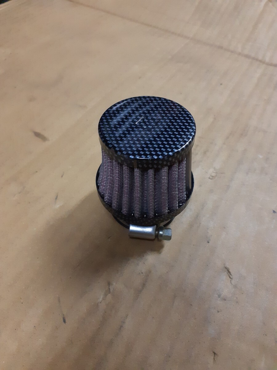 キタコ 515-0100350 パワーフィルター 35φ ストレート カーボン　使用感小　PC20　モンキー　ゴリラ_画像1