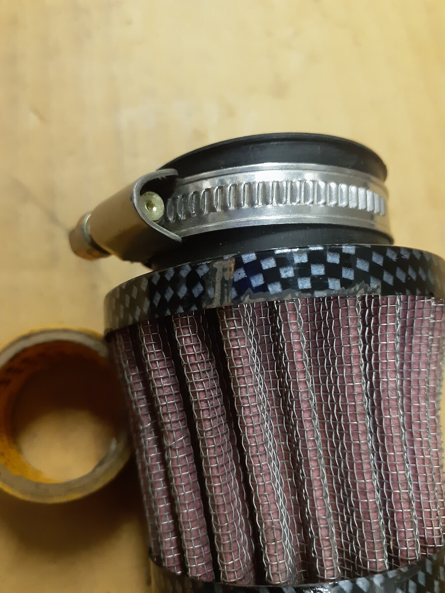 キタコ 515-0100350 パワーフィルター 35φ ストレート カーボン　使用感小　PC20　モンキー　ゴリラ_画像8