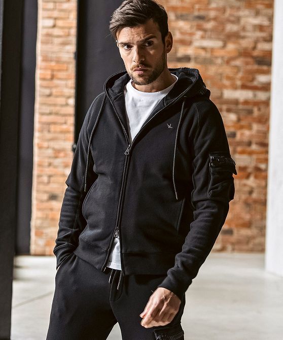 1PIU1UGUALE3 RELAX ウノピゥウノウグァーレトレ リラックス メンズ ブランド カーゴ パーカ セットアップ ジャージ ウェア 2L 3L XXL_画像3