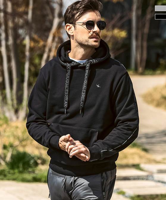 1PIU1UGUALE3 RELAX ウノピゥウノウグァーレトレ リラックス パーカ スウェット フーディー パーカー ブランド ウェア ウノピュウ LL XL_画像1