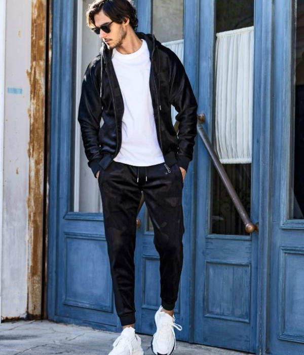 1PIU1UGUALE3 RELAX ウノピゥウノウグァーレトレ リラックス メンズ ブランド ベロア セットアップ パーカ ジャージ 上下セット 2L 3L XXL_画像3