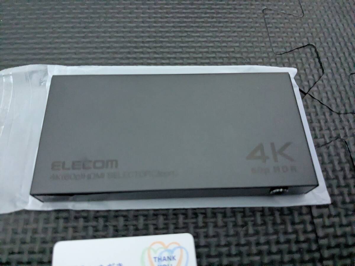 ◎0710u2332　エレコム HDMI切替器 (セレクター) 3入力1出力 4K(4096×2160)60Hz 選べる自動・手動切替機能 ブラック DH-SW4KB31BK/E_画像2