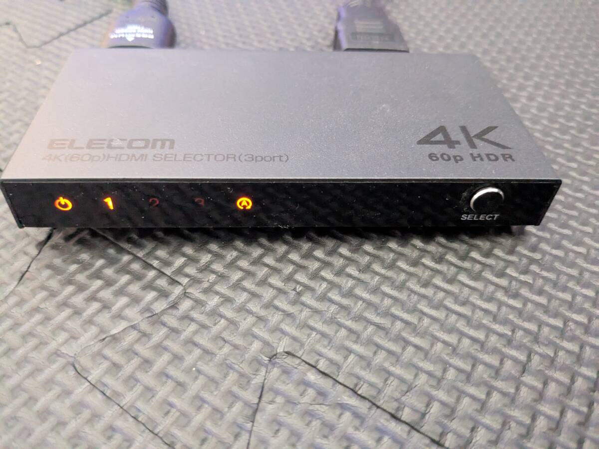 ◎0710u2332　エレコム HDMI切替器 (セレクター) 3入力1出力 4K(4096×2160)60Hz 選べる自動・手動切替機能 ブラック DH-SW4KB31BK/E_画像6
