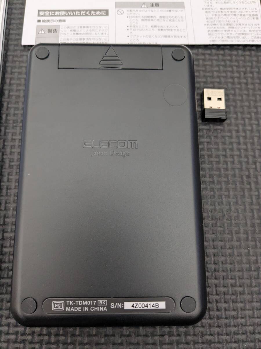 ◎0710u2821 エレコム USB-A テンキー ワイヤレス(レシーバー付属) メンブレン ブラック TK-TDM017BK_画像3