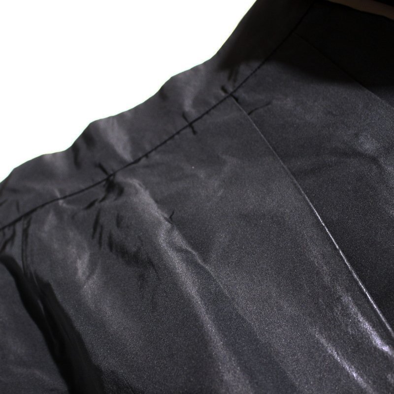 美品 イタリア製 Jil Sander ジルサンダー 合物 ほんのり艶 ナイロン質感 Aライン タックスカート フレアスカート 34 ブラック 黒 シルク_画像2