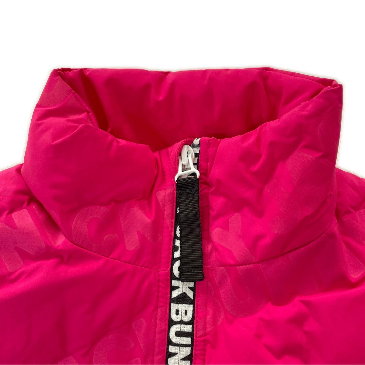 coco 中古 ジャックバニー Jack Bunny!! レディース ベスト 0(S) ピンク ダブルジップ 中綿 ロゴ総柄 103188_画像3