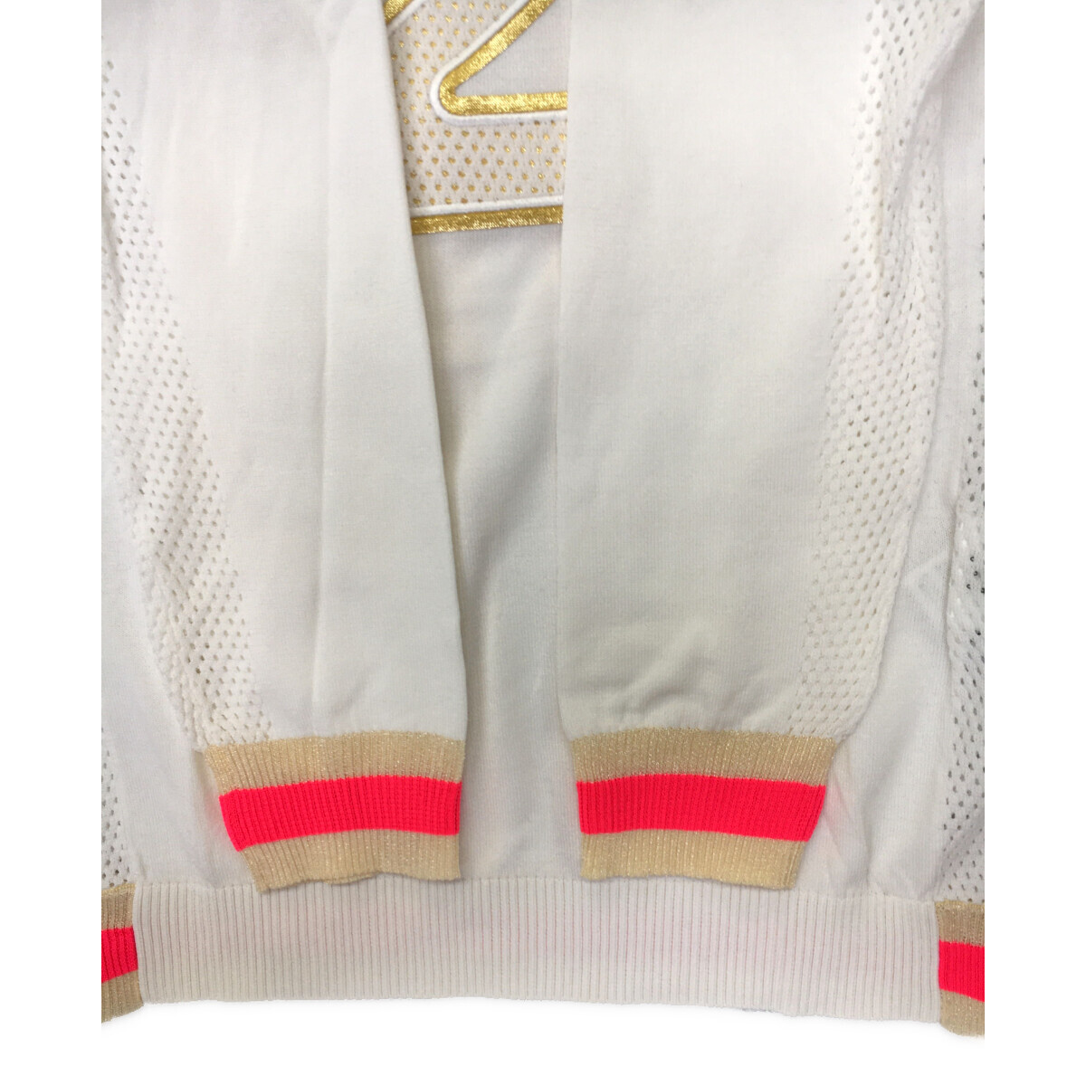 coco 中古【SALE】アルチビオ archivio レディース 長袖シャツ 36(S) 白 メッシュプルオーバー レターパックプラス発送可 88209_画像3