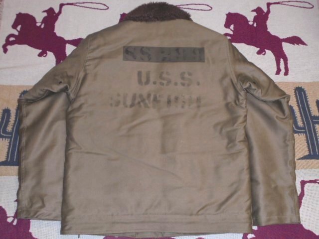 25 ウエアハウス N-1 カーキ 40 Lot 2227 1945 WINTER JACKET KHAKI (NXSX 79062) PATTERN B デッキジャケット USN_画像3