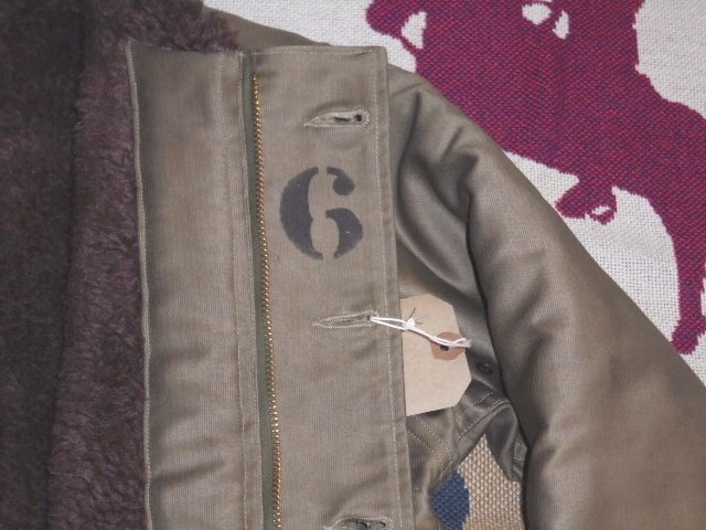 25 ウエアハウス N-1 カーキ 40 Lot 2227 1945 WINTER JACKET KHAKI (NXSX 79062) PATTERN B デッキジャケット USN_画像8