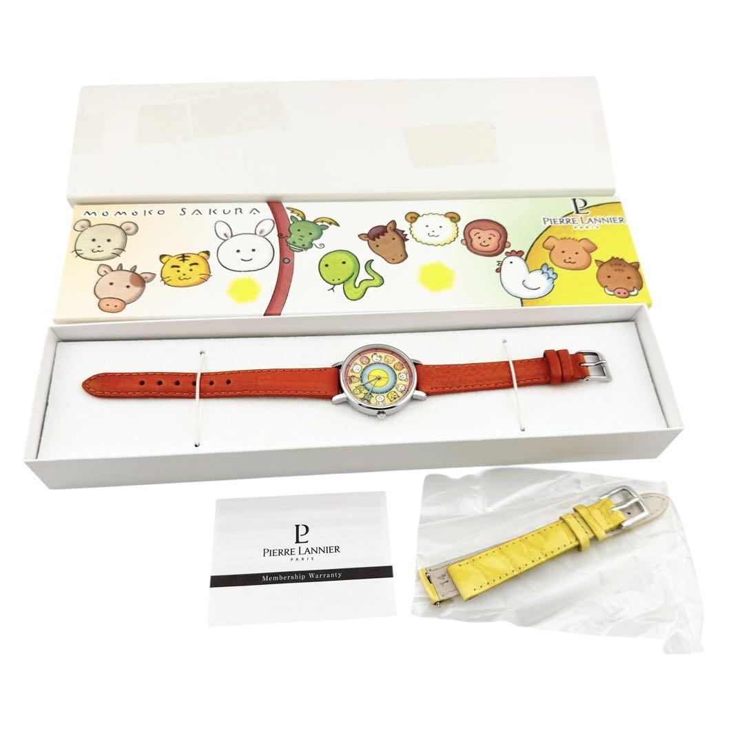  редкий прекрасный товар PIERRE LANNIER Pierre lanie Sakura ... сотрудничество ограничение 999шт.@. главный дизайн P480A690 женский кварц наручные часы 