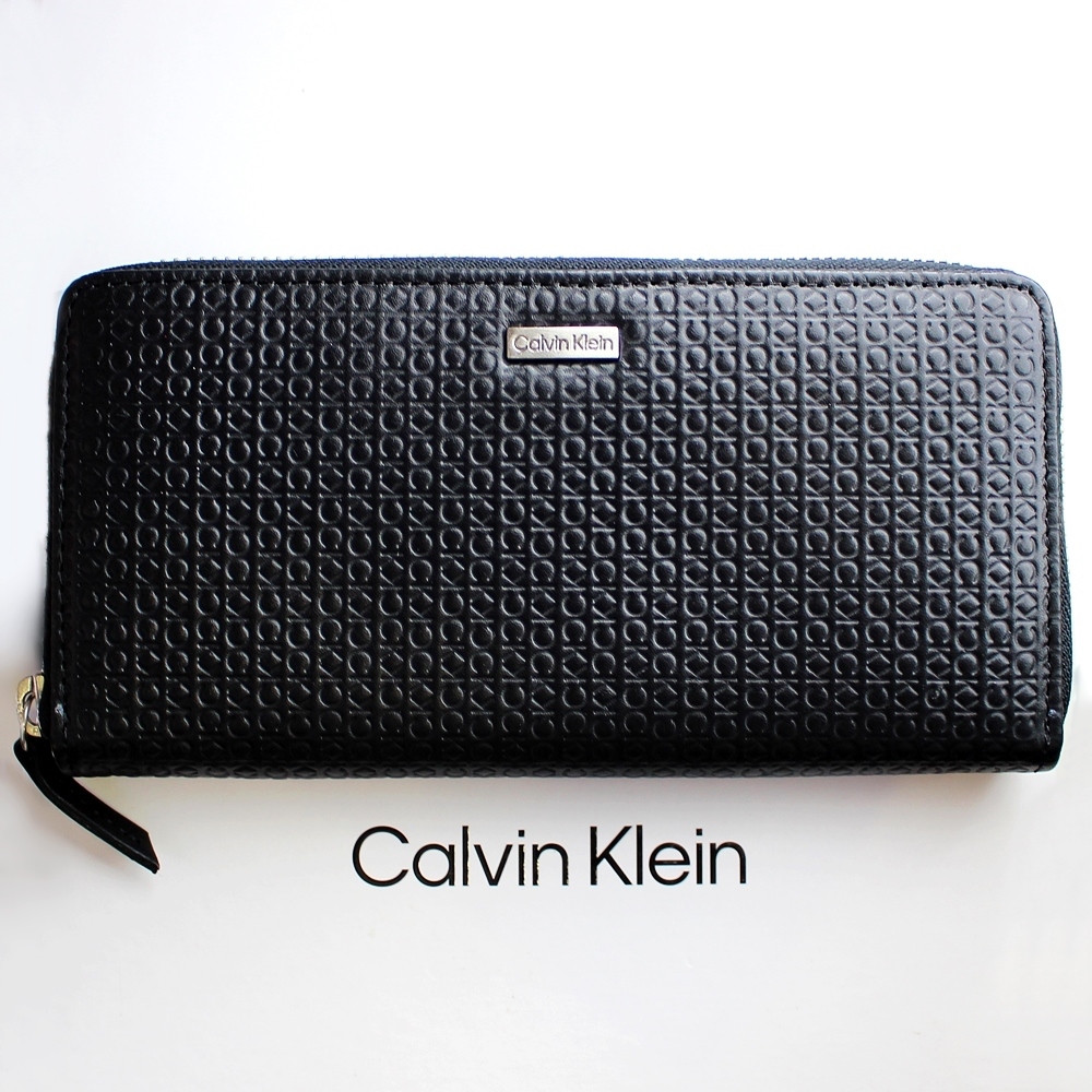 カルバンクライン メンズ 長財布 革 財布 ブラック 誕生日 クリスマスプレゼント 爆買_画像1