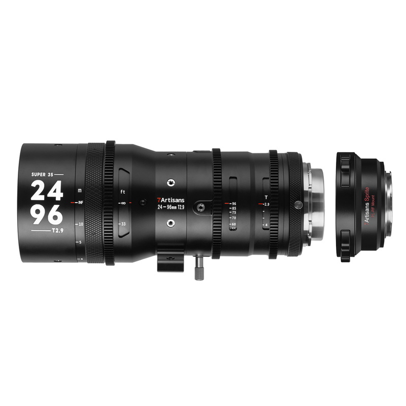 七工匠 7Artisans Sprite 24-96mm T2.9 PLマウント + キヤノンRFマウント変換アダプター セット シネマレンズ 映画製作_画像1