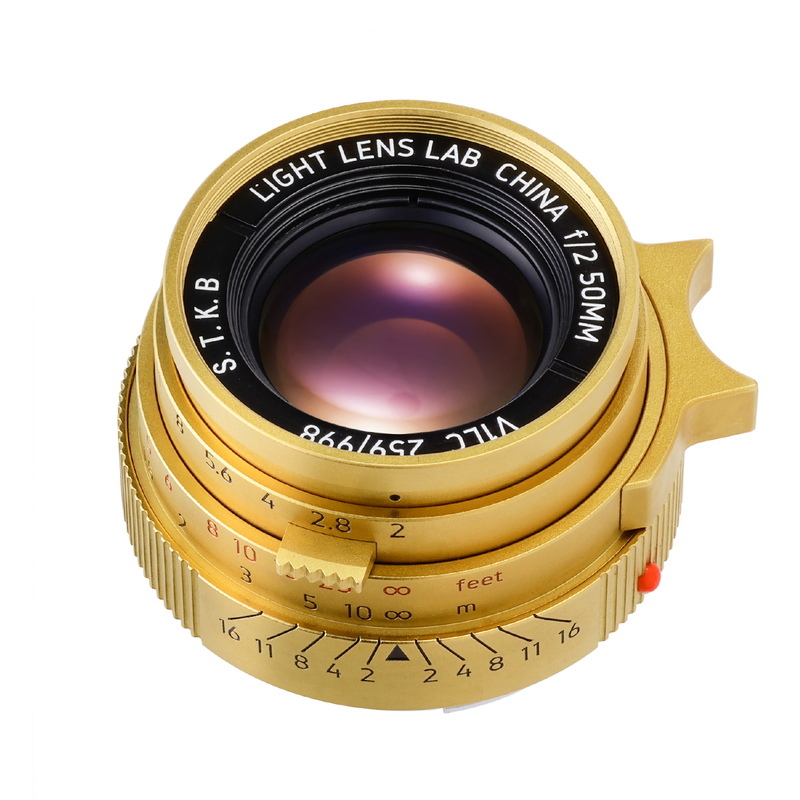 LIGHT LENS LAB M 50mm f/2 ブラスゴールド【世界限定200セット】(フード、UVフィルター付属)Mマウント 周Elcan_画像2