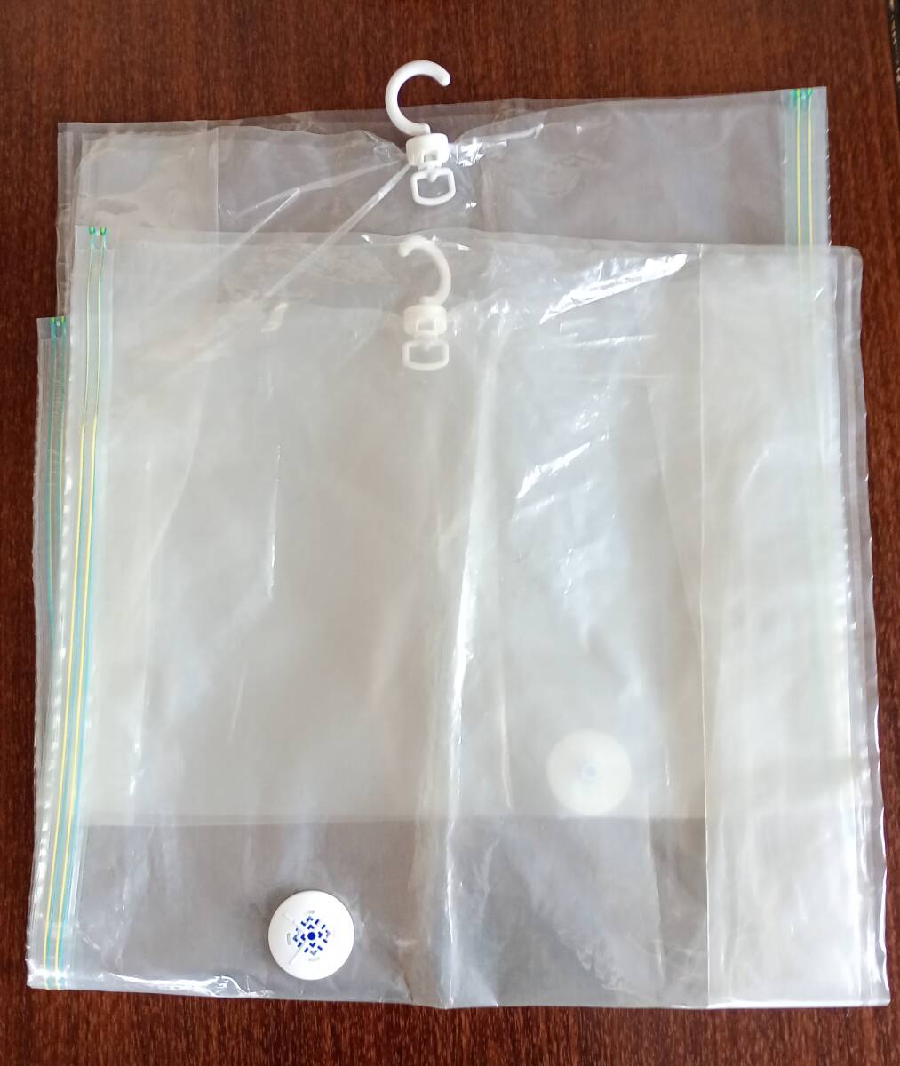 衣類圧縮袋　ハンガータイプ　100cm×60cm　×2枚　ショート_画像1