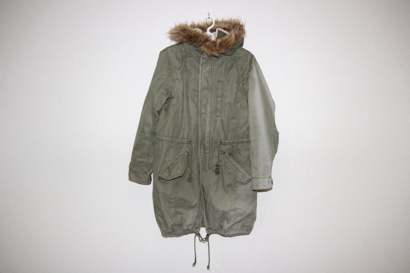 shuca モッズ コート カーキ サイズS アウターコート MM2165_画像1