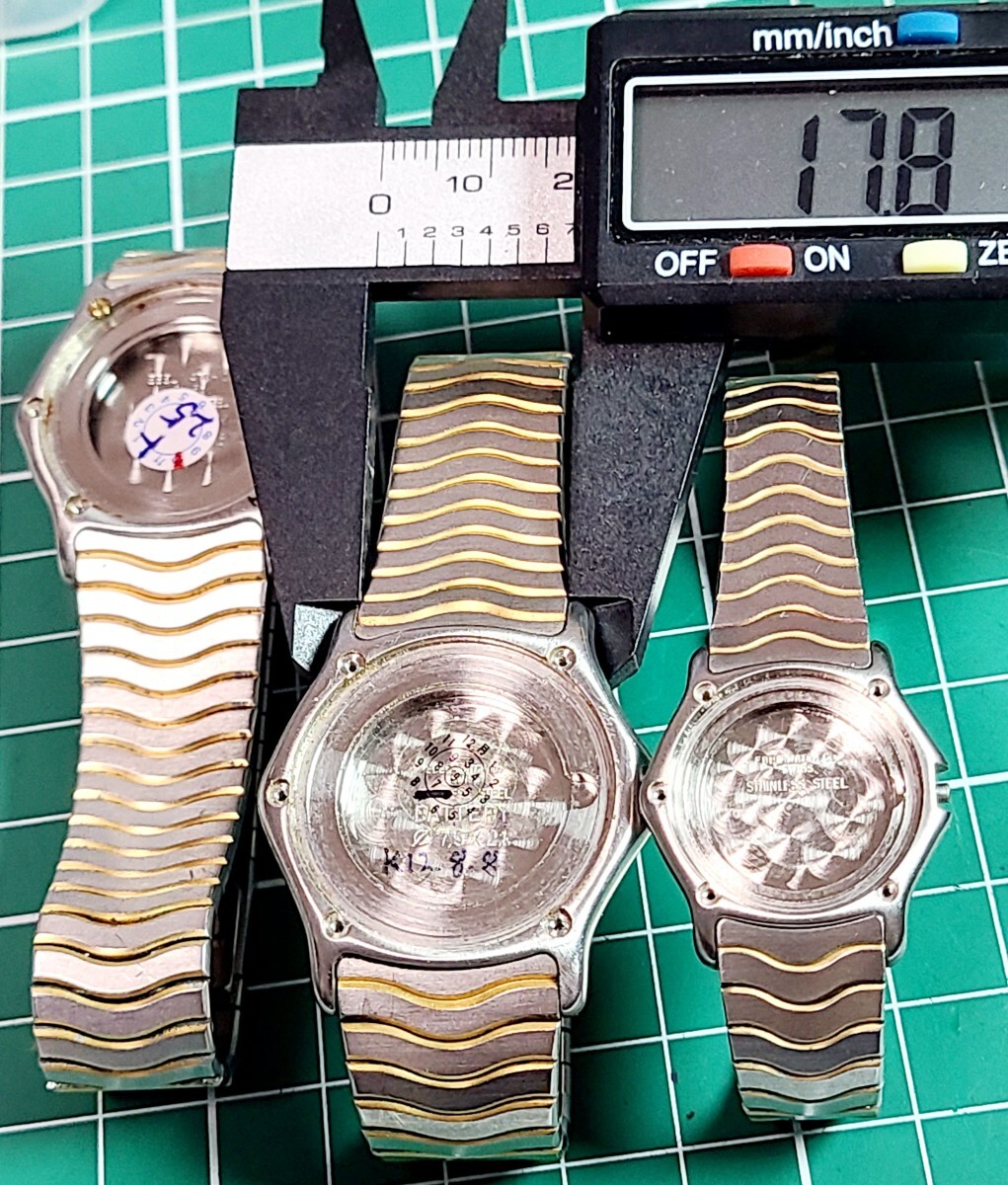 EBEL　エベル　クラシックウェーブ　ブレス6本 ムーブメント6点　リューズ無し、動作未確認のためジャンク品._画像2