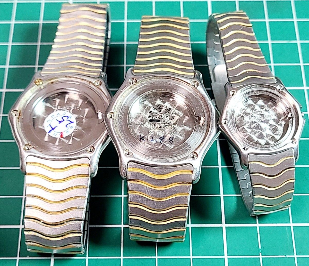 EBEL　エベル　クラシックウェーブ　ブレス6本 ムーブメント6点　リューズ無し、動作未確認のためジャンク品._画像3