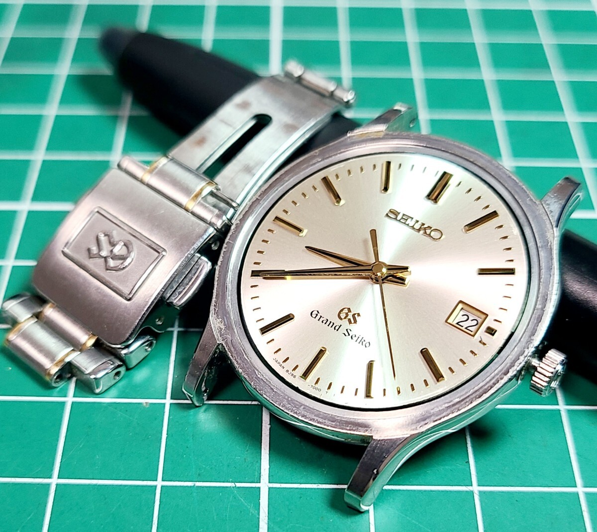  Grand Seiko GS мужской Date 8J56-7000 работа детали пряжка имеется оправа нет поэтому утиль 