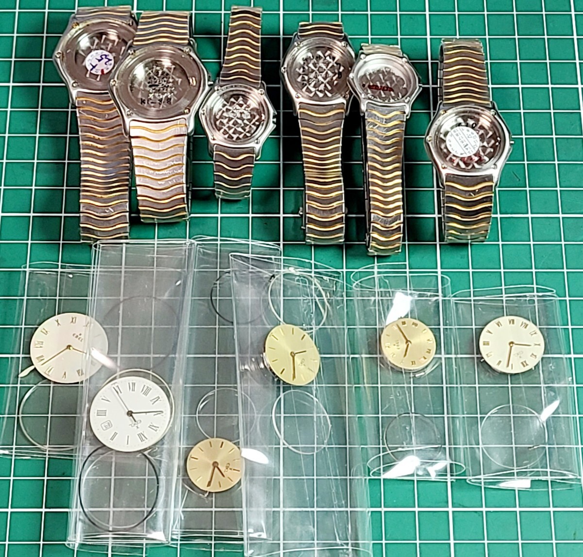 EBEL　エベル　クラシックウェーブ　ブレス6本 ムーブメント6点　リューズ無し、動作未確認のためジャンク品._画像1