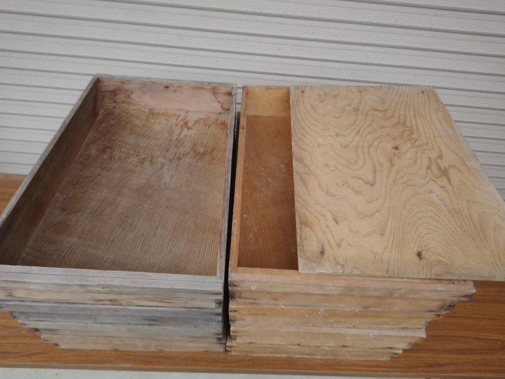 木箱/もち箱/ばんじゅう/アンティーク/古道具/昭和レトロ/ 8箱セット 蓋付き 木箱/もち箱/ばんじゅう/アンティーク/古道具/昭和レトロ/ 8箱